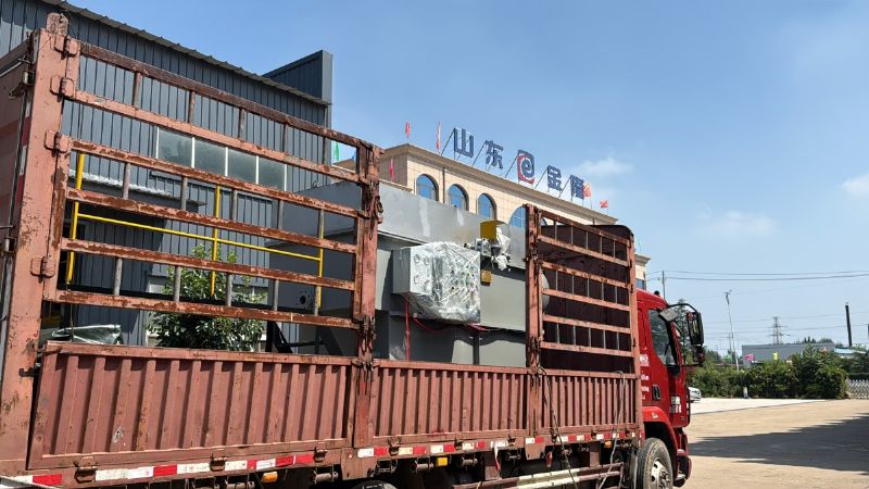 金日發(fā)貨！3立方平流式溶氣氣浮機(jī)助力煙臺水產(chǎn)加工污水處理